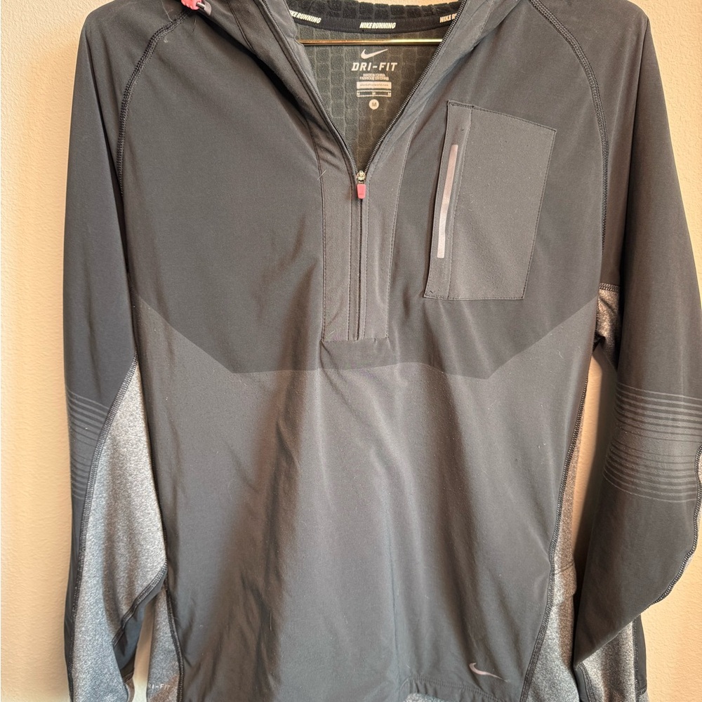 Nike Running Gray & Pink Performance Hoodie